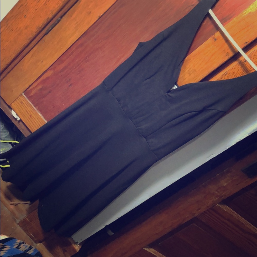 Simple low cut flowy dress